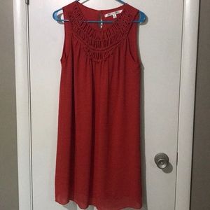 MAX STUDIO - Orange Lined Shift Dress. MED. EUC.